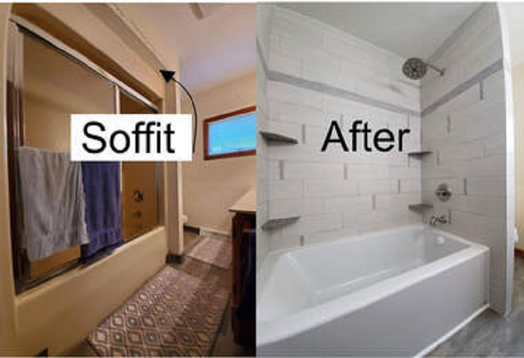 Tip 5 Soffit In A Small Bathroom Credit PhilBuilds.com  